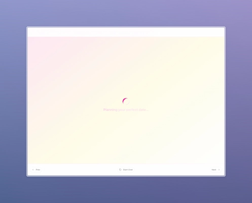 Loading state with AI processing
